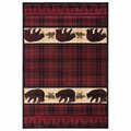 United Weavers Of America Cottage Bear Stone Burgundy Area Rectangle Rug, 7 ft. 10 in. x 10 ft. 6 in. 2055 40834 912